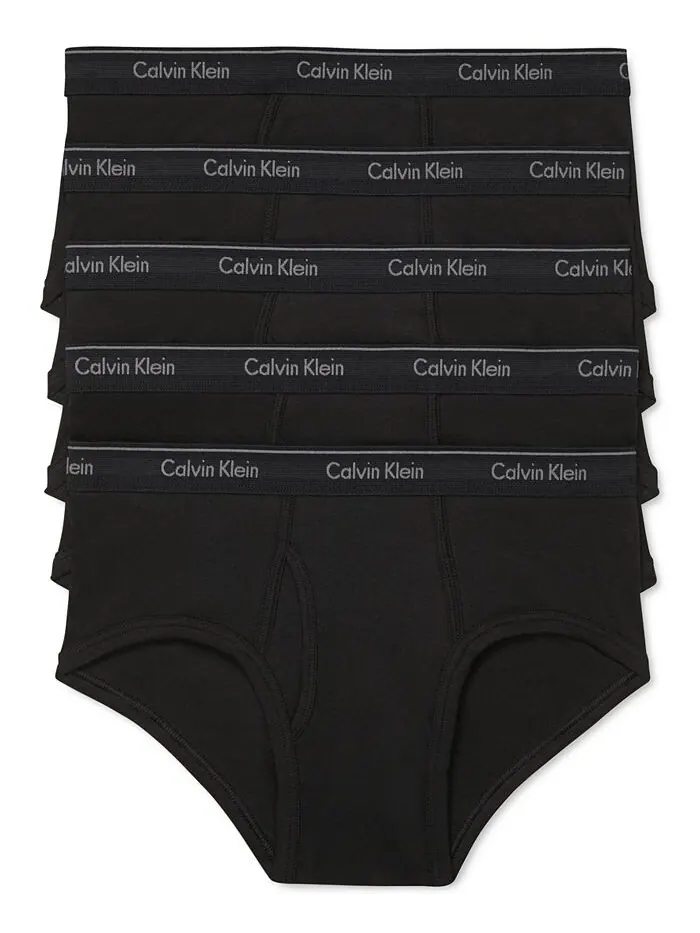 Мужские классические хлопковые трусы (5 шт.), нижнее белье Calvin Klein — изображение 1 из 1, черный
