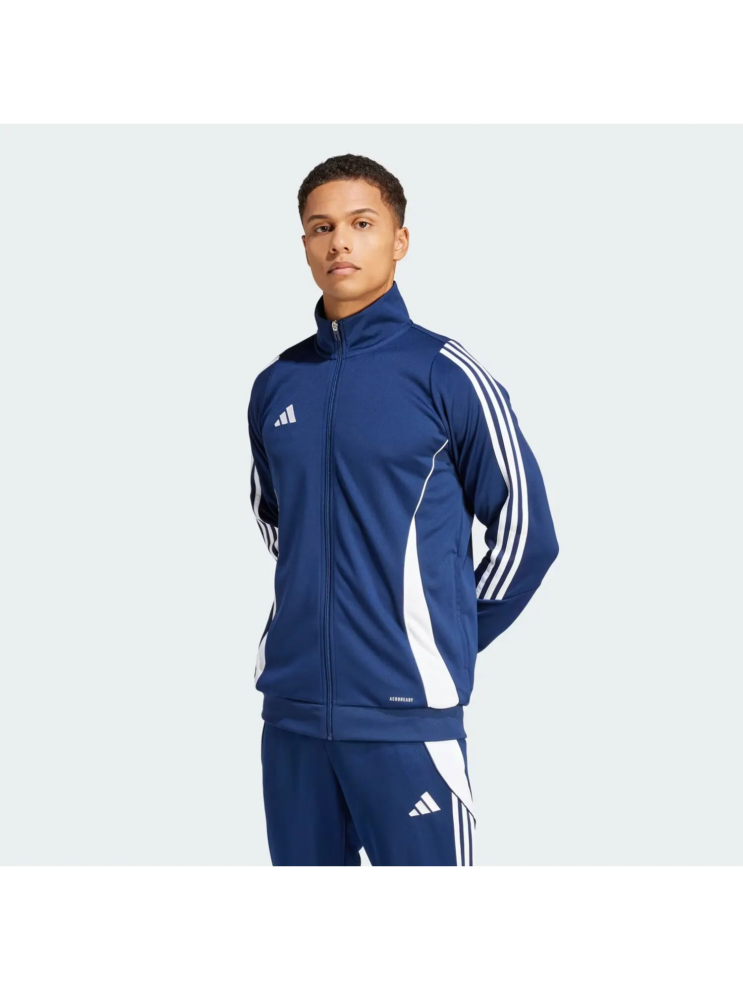 Куртка Adidas Tiro 24 Training — изображение 2 из 7, темно-синий синий/белый