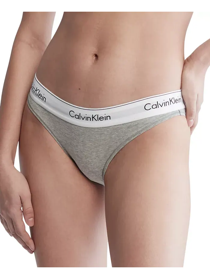 Женские бикини из современного хлопка Calvin Klein F3787 — изображение 4 из 14, серый