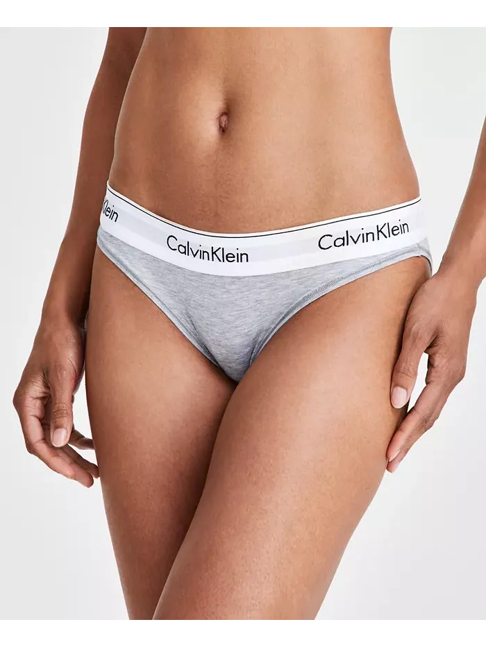 Женские бикини из современного хлопка Calvin Klein F3787 — изображение 6 из 14, серый
