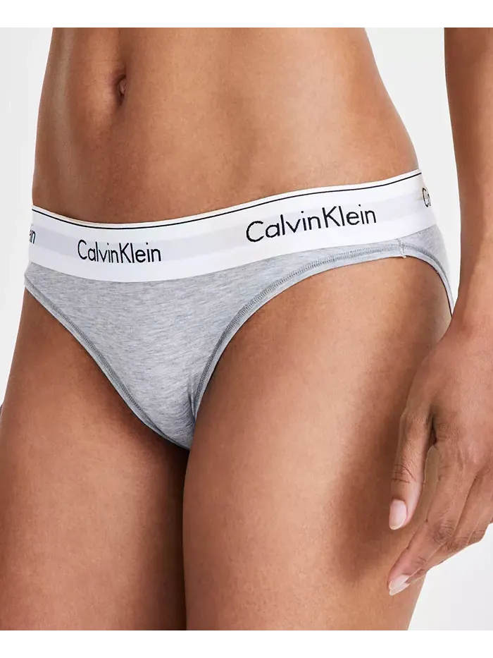 Женские бикини из современного хлопка Calvin Klein F3787 — изображение 8 из 14, серый