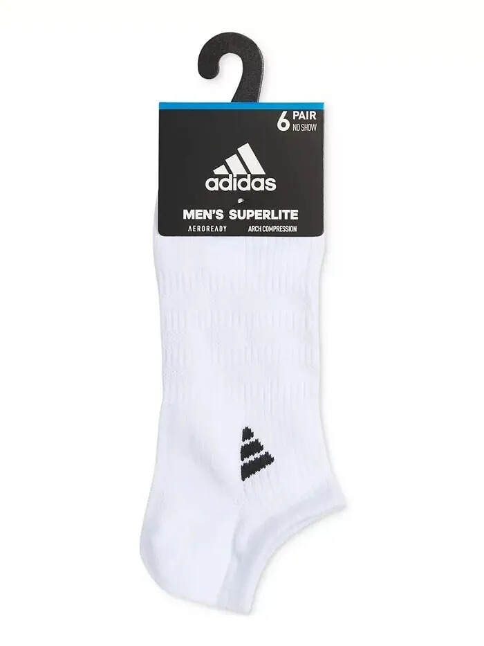 Мужские носки Superlite 3.0 No Show — 6 уп adidas — изображение 5 из 6, белый