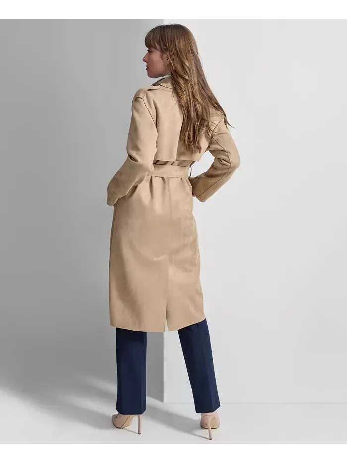 Пальто из искусственной замши, рубашка с объемным принтом и брюки Sutton Tommy Hilfiger — изображение 2 из 2, синий