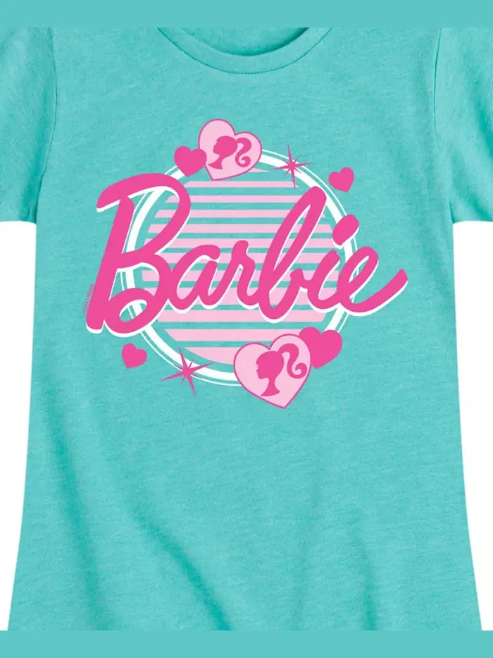 Футболка с коротким рукавом Big Girls Logo Hearts Graphic Barbie — изображение 3 из 3, синий