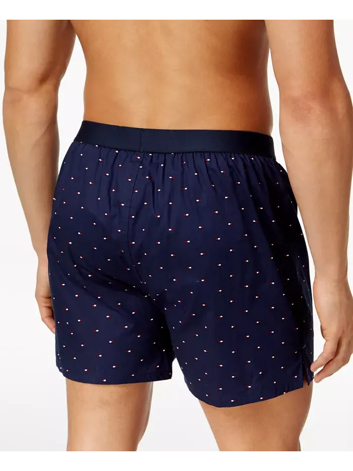 Мужские боксеры из хлопка с принтом логотипа Flag Tommy Hilfiger — изображение 2 из 2, темно-синий
