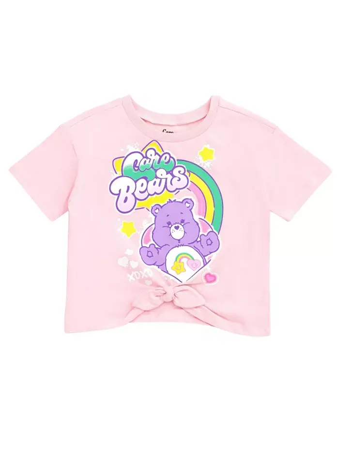 Детский комплект для девочки: футболка Best Friend Bear и шорты из велюра Care Bears — изображение 2 из 5, розовый розовый