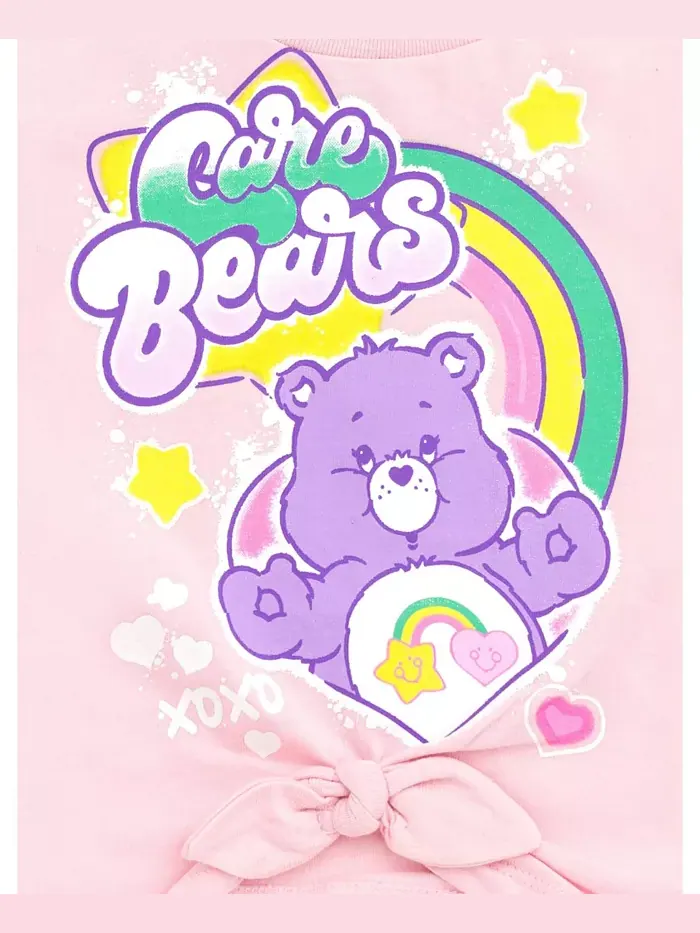 Детский комплект для девочки: футболка Best Friend Bear и шорты из велюра Care Bears — изображение 5 из 5, розовый розовый