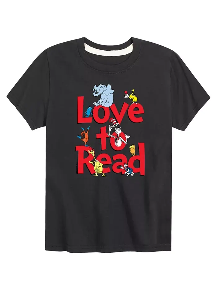 Футболка с принтом "Big Boys Love to Read" Dr. Seuss — изображение 1 из 3, черный