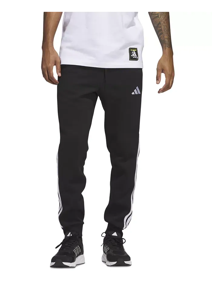 Мужские базовые джоггеры Regular-Fit с флисом и 3 полосками Adidas