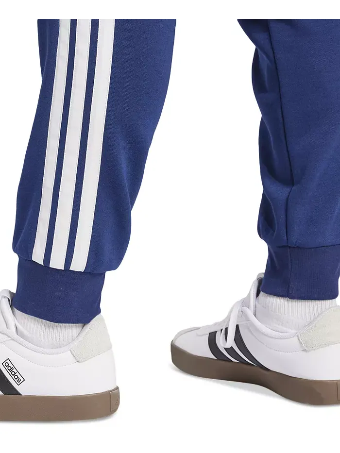 Мужские базовые джоггеры Regular-Fit с флисом и 3 полосками Adidas — изображение 2 из 3, синий