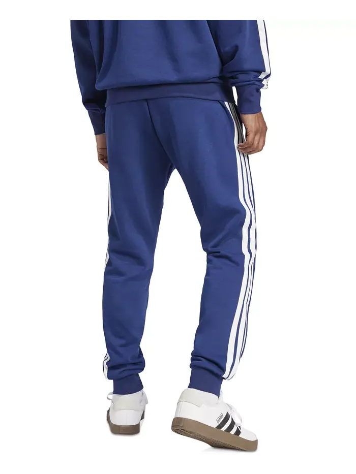 Мужские базовые джоггеры Regular-Fit с флисом и 3 полосками Adidas — изображение 3 из 3, синий