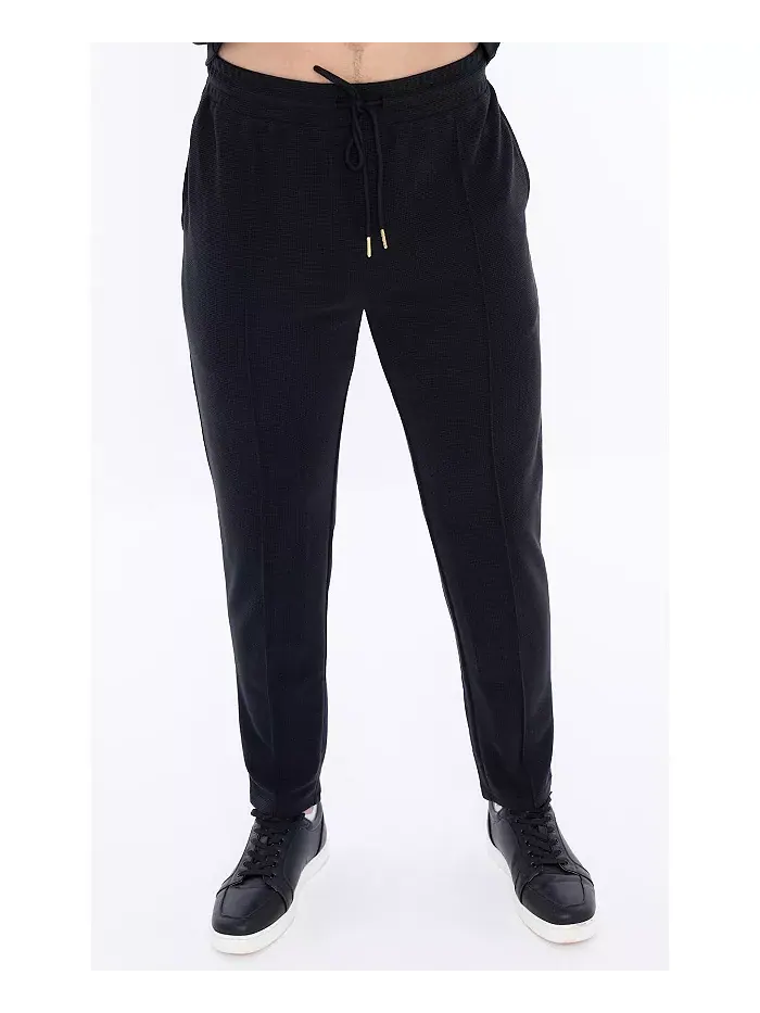 Мужские брюки Norman Pintuck Knit на кулиске Dai Moda — черный