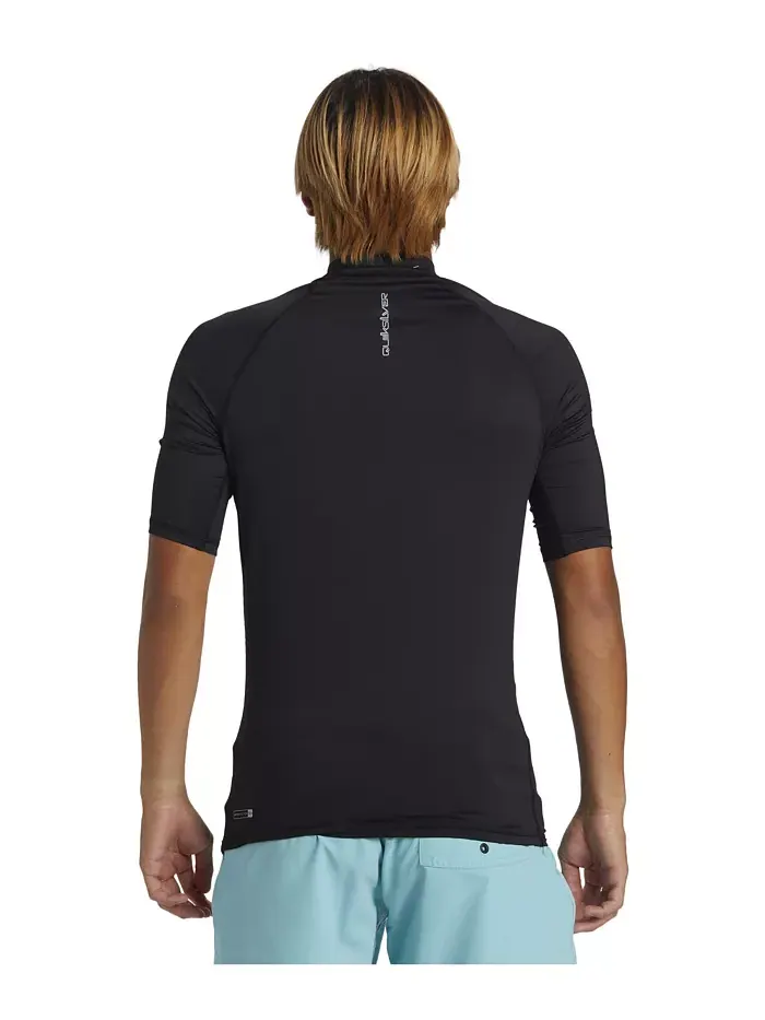 Мужская футболка с коротким рукавом UPF 50 из лайкры Quiksilver — изображение 2 из 2, черный
