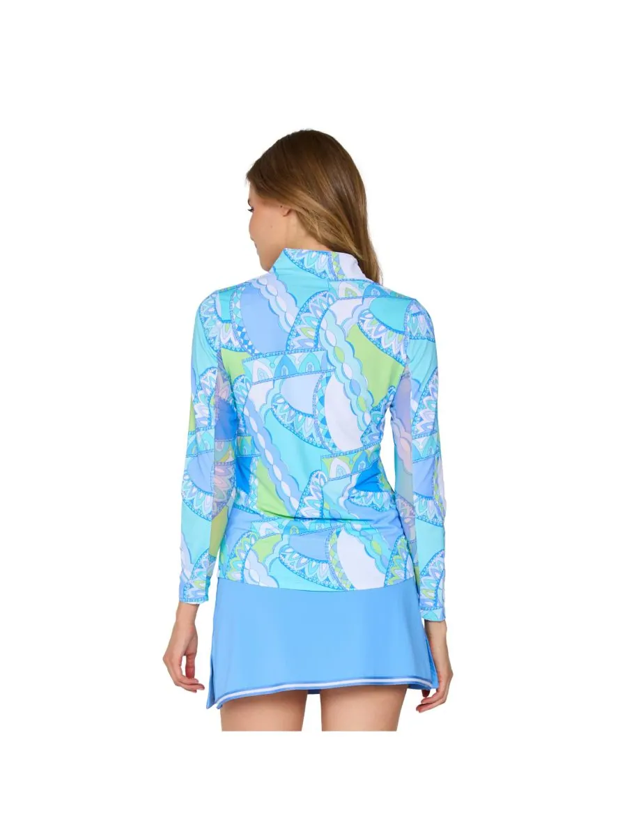 G Lifestyle Женская блузка с длинными рукавами и воротником-стойкой G Lifestyle Clothing, Monte — изображение 4 из 4