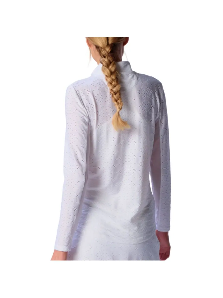 G Lifestyle Женская блузка с длинными рукавами и воротником-стойкой G Lifestyle Clothing — изображение 2 из 5, белый