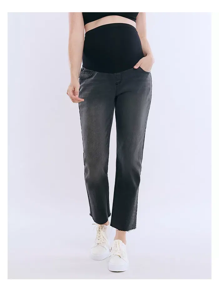 Женские джинсы Secret Fit Over the Belly с прямыми штанинами - Motherhood Maternity — изображение 1 из 5, черный