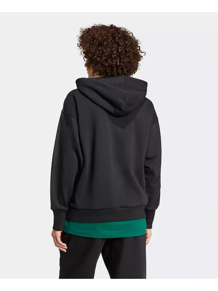 Женская флисовая толстовка бойфренда SZN adidas — изображение 2 из 4, черный