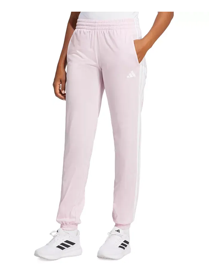 Женские трикотажные брюки с тремя полосками Track Pants adidas — изображение 1 из 5, прозрачный розовый