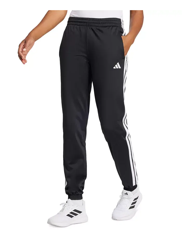 Женские трикотажные брюки с тремя полосками Track Pants adidas — изображение 1 из 5, черный/белый