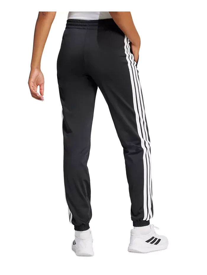 Женские трикотажные брюки с тремя полосками Track Pants adidas — изображение 2 из 5, черный/белый