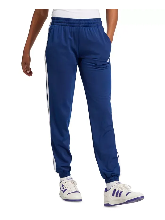 Женские трикотажные брюки с тремя полосками Track Pants adidas — изображение 3 из 5, темный синий/белый