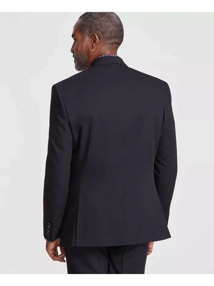 Мужской классический однобортный пиджак Solid Suit Separates Tayion Collection — изображение 4 из 4, черный