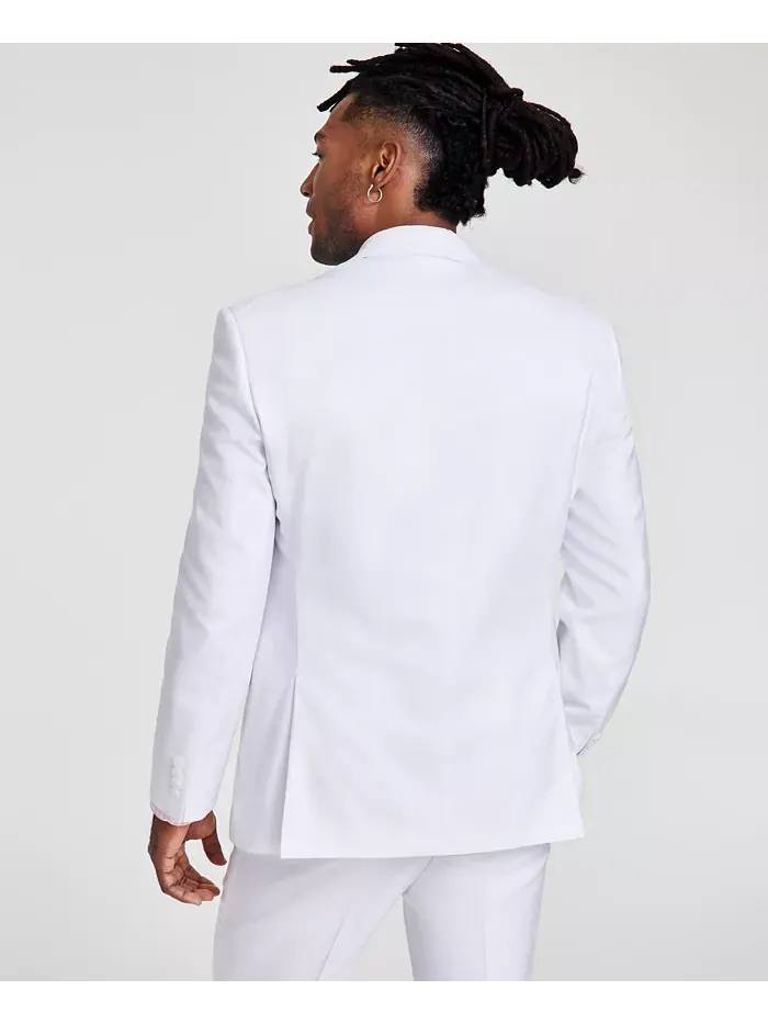Мужской классический однобортный пиджак Solid Suit Separates Tayion Collection — изображение 2 из 4, белый