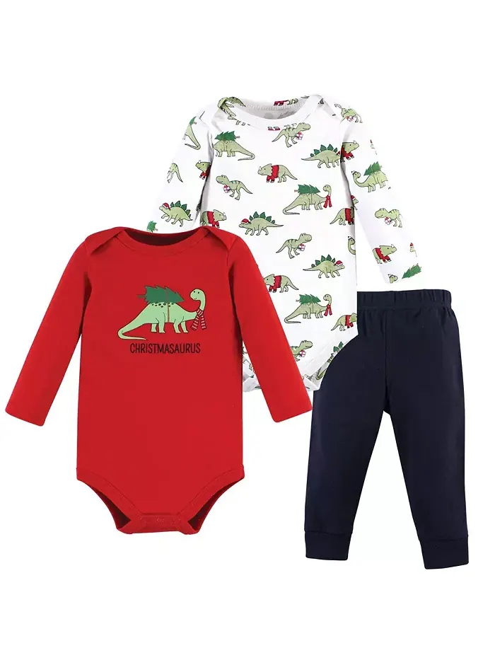 Детский комплект для мальчиков Hudson 3Pc с длинным рукавом и штанишками Hudson Baby — изображение 1 из 6, красный