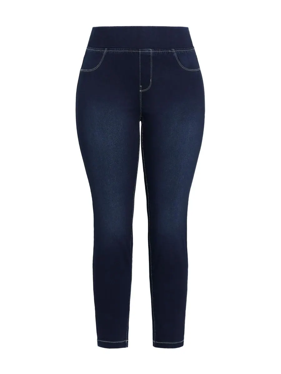 Женские джинсы Butter Denim Pull-On High Rise Jean AVENUE — изображение 3 из 3, черный