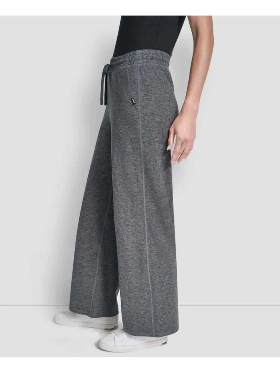 Женские брюки прямого кроя с широкими штанинами DKNY — изображение 3 из 6, черный