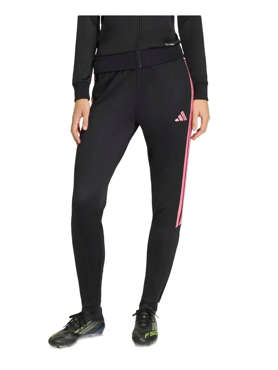 Женский тренировочный спортивный костюм, брюки стандартного кроя Adidas — изображение 1 из 5, черный/розовый