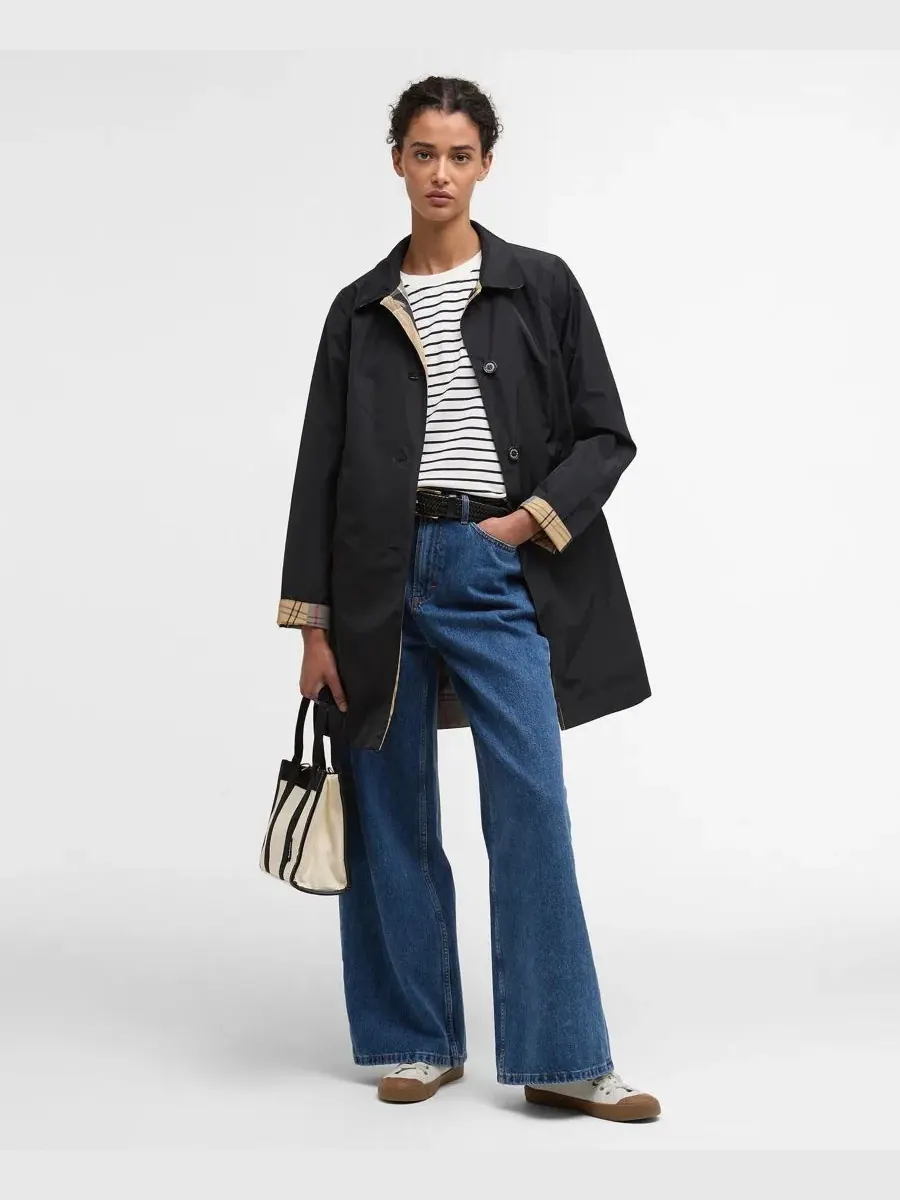 Женская двусторонняя водонепроницаемая куртка Babbity Barbour — изображение 2 из 6, черный