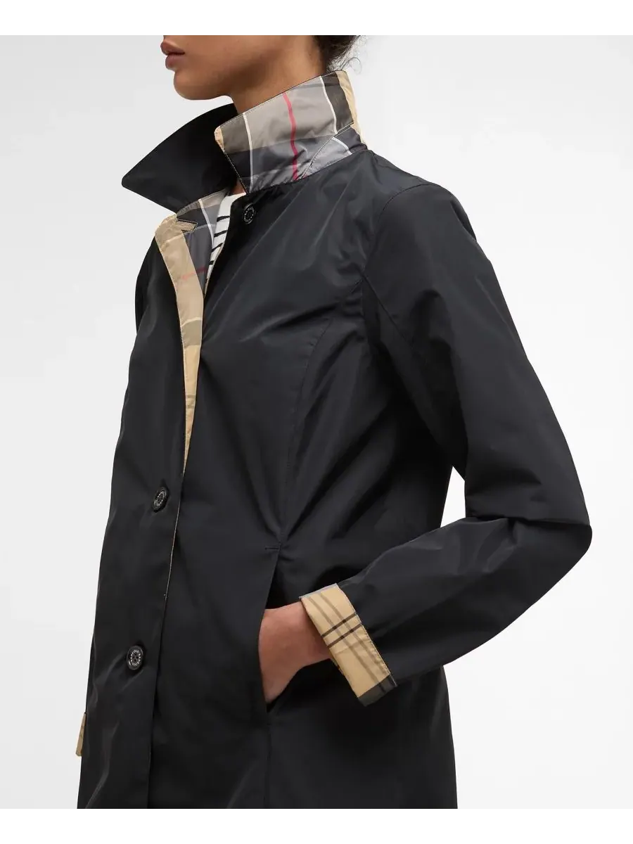 Женская двусторонняя водонепроницаемая куртка Babbity Barbour — изображение 4 из 6, черный