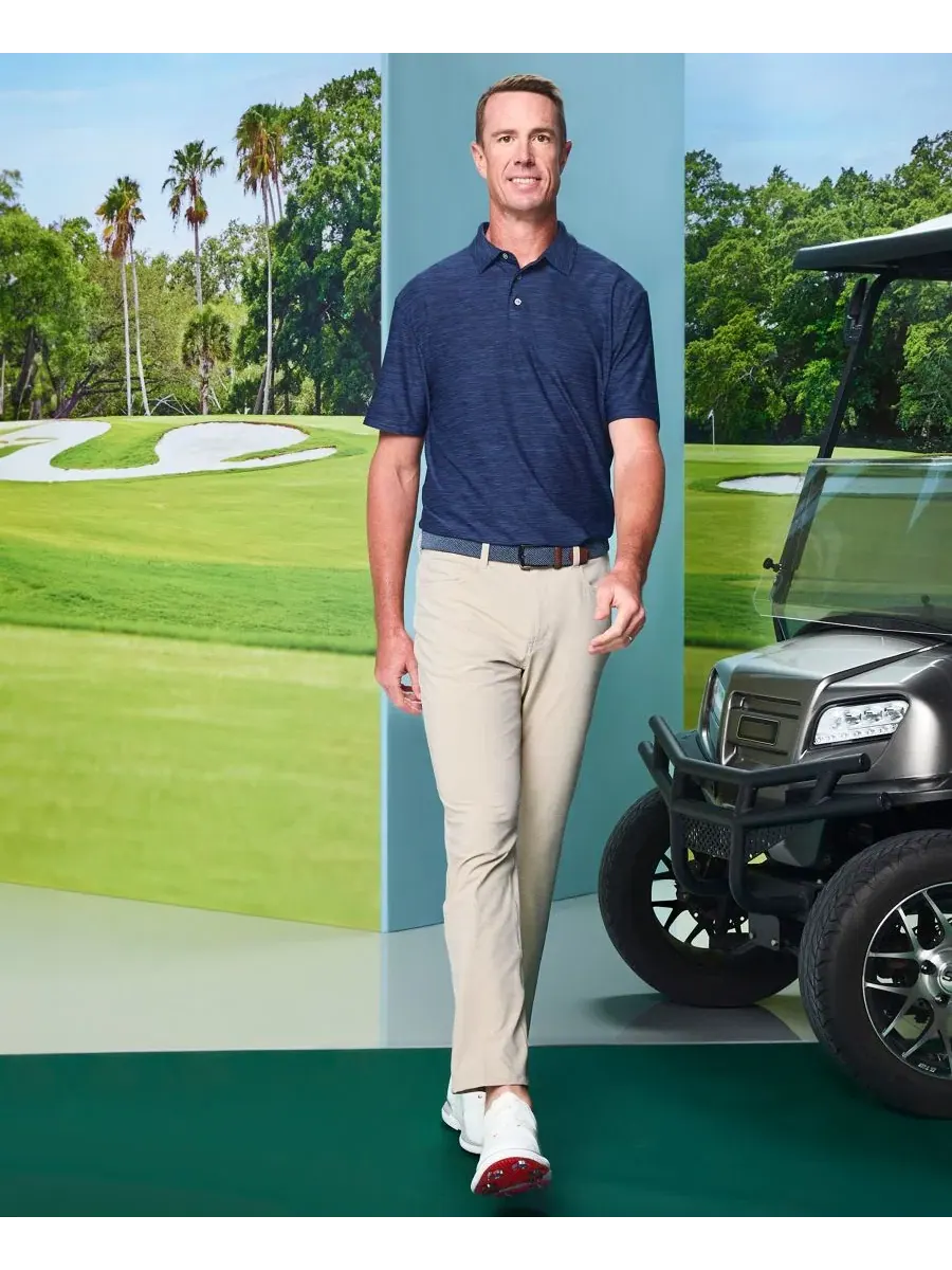 Мужские меланжевые брюки с пятью карманами Pga Tour — изображение 5 из 5, хаки
