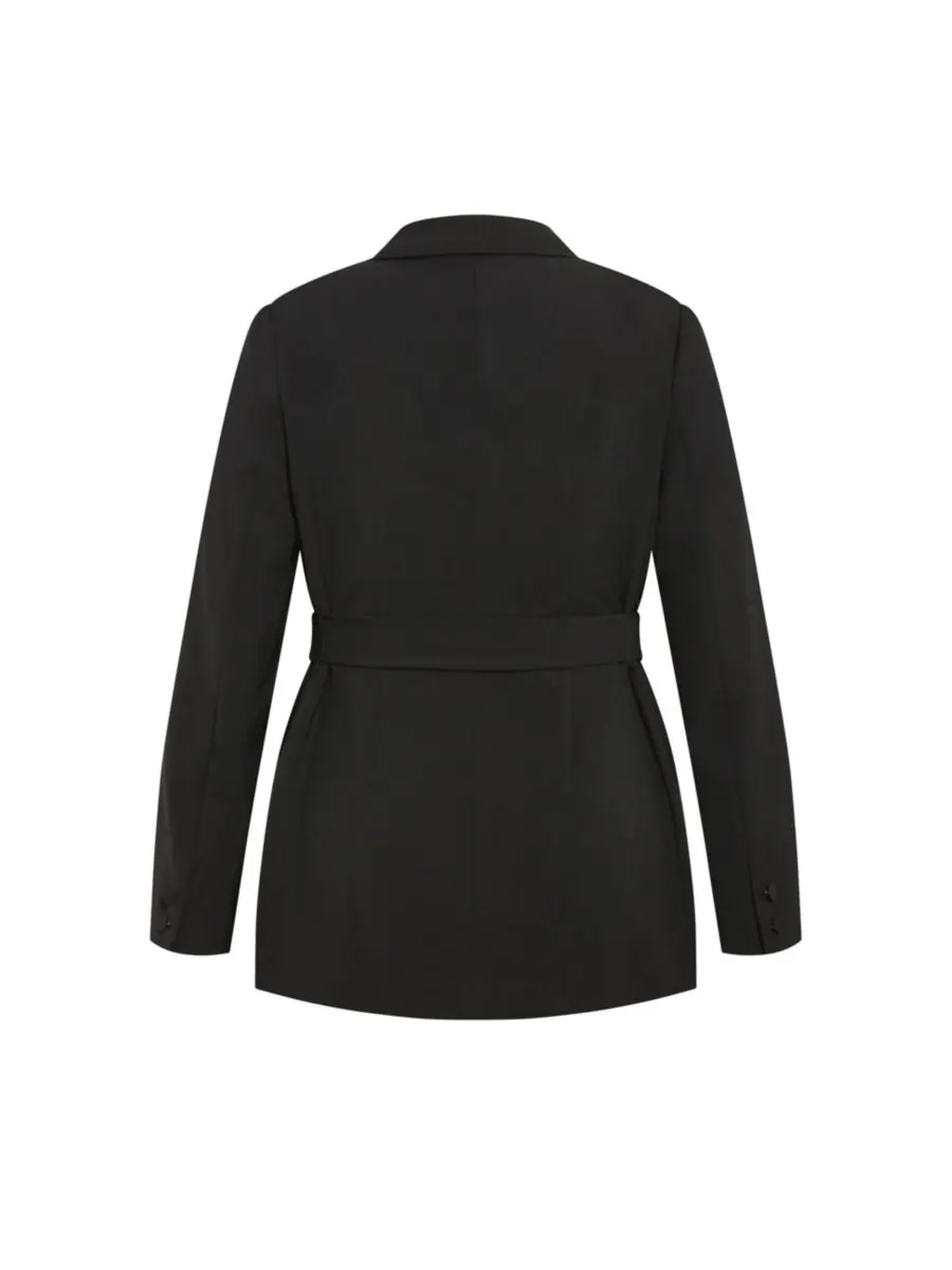 Женская куртка Yasmine с поясом CITY CHIC — изображение 5 из 5, черный