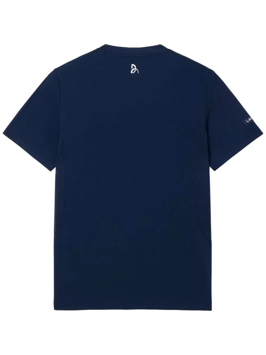 Футболка мужская Lacoste, стандартный крой, круглый вырез — изображение 5 из 5, темно-синий синий