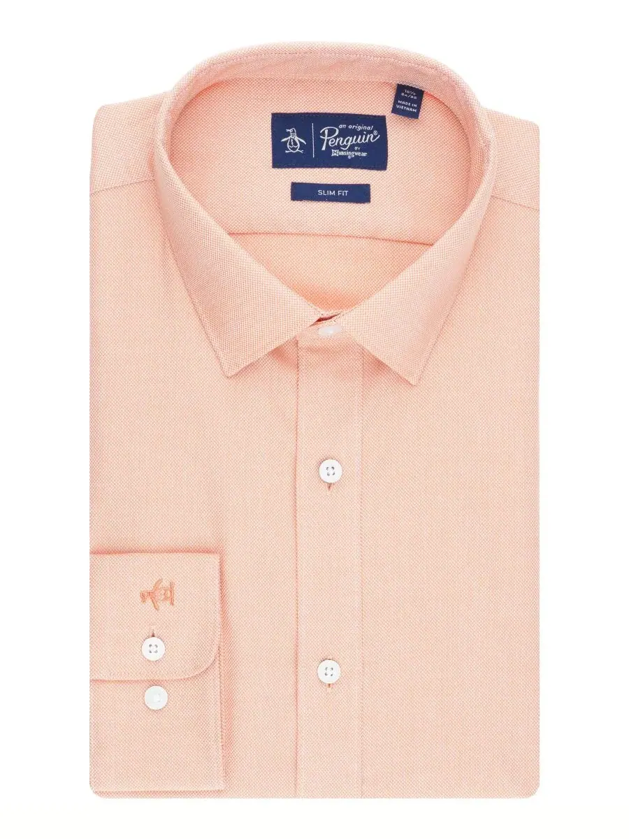 Мужская рубашка Pederson с широким воротником в стиле Оксфорд Original Penguin, Soft Peach — изображение 1 из 3
