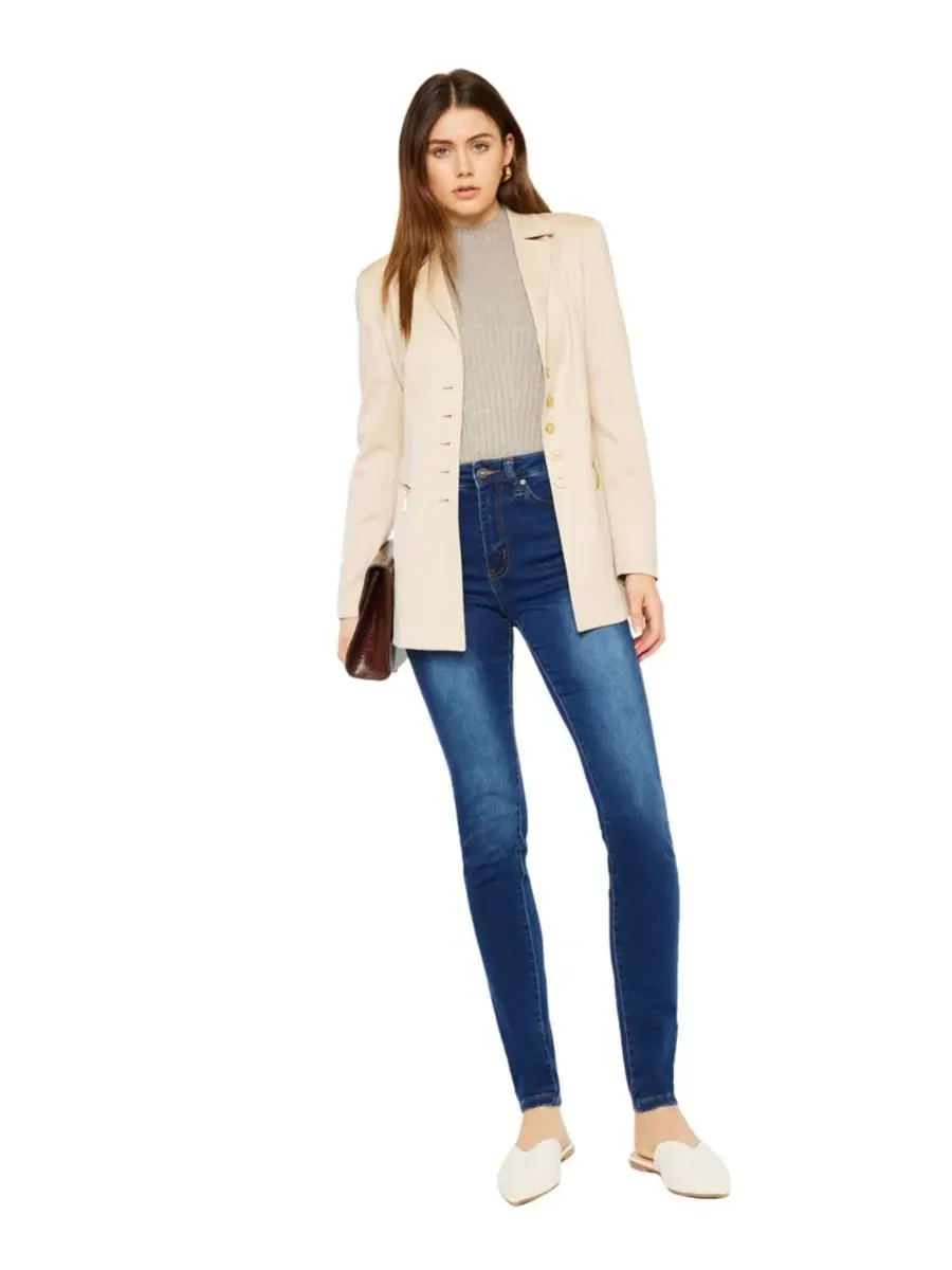 Женские джинсы Vanessa High Rise Super Skinny Kancan — изображение 4 из 8, черный