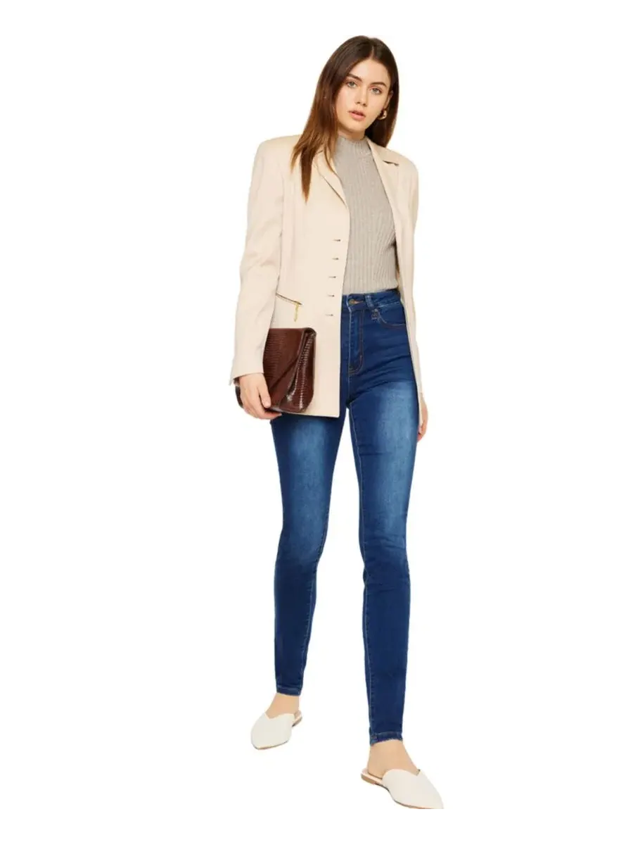 Женские джинсы Vanessa High Rise Super Skinny Kancan — изображение 6 из 8, черный