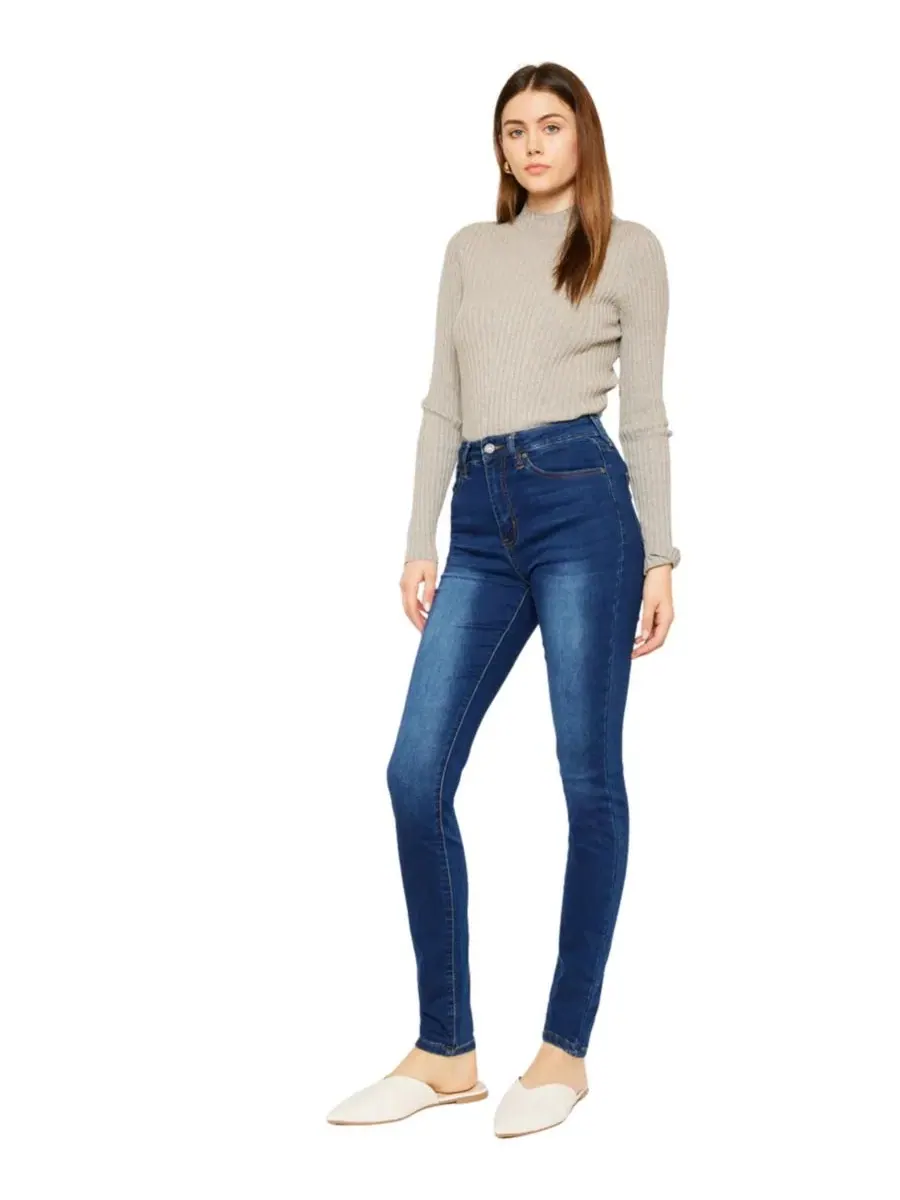 Женские джинсы Vanessa High Rise Super Skinny Kancan — изображение 7 из 8, черный