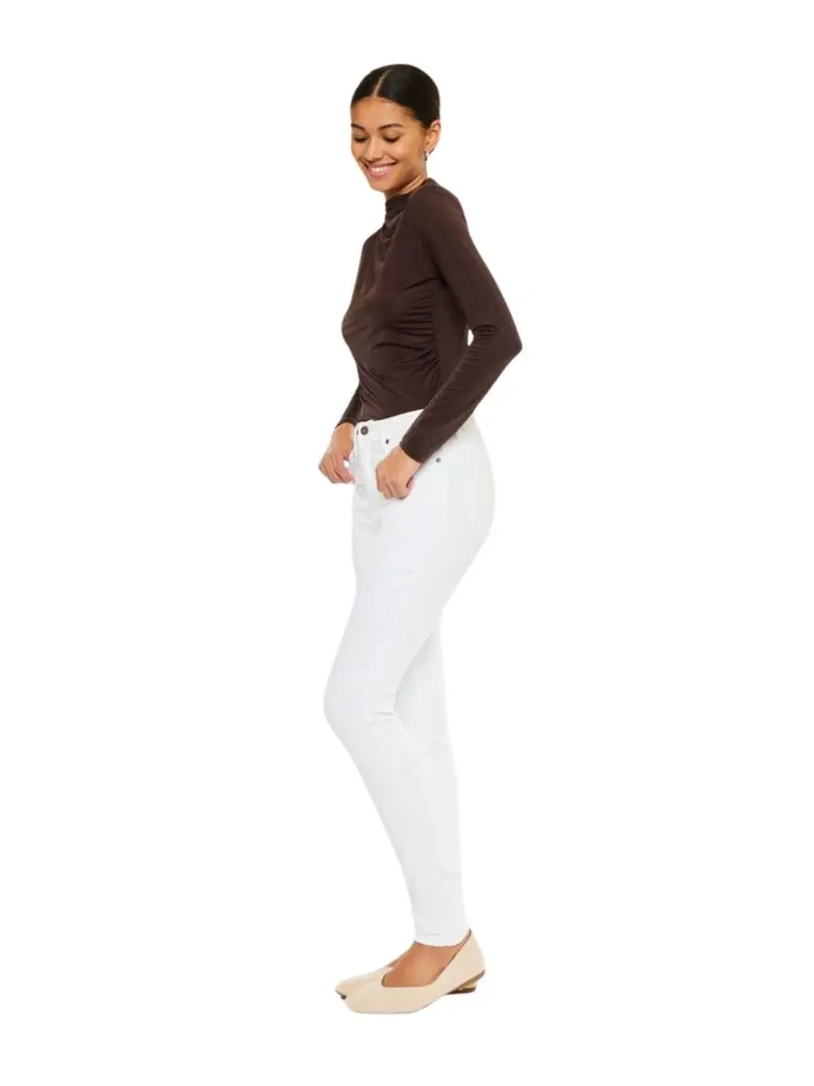 Женские джинсы Vanessa High Rise Super Skinny Kancan — изображение 5 из 9, белый