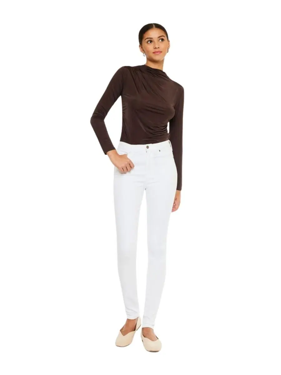 Женские джинсы Vanessa High Rise Super Skinny Kancan — изображение 6 из 9, белый