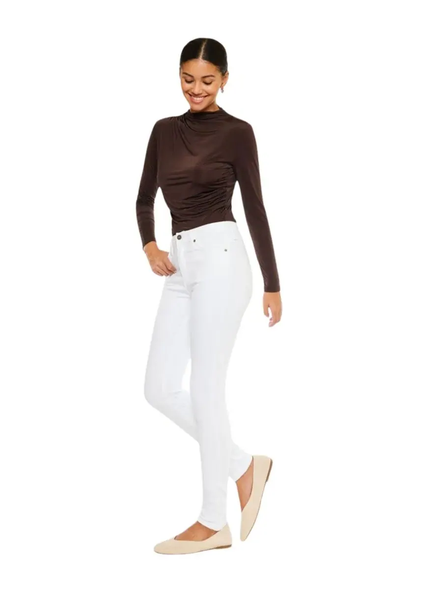 Женские джинсы Vanessa High Rise Super Skinny Kancan — изображение 7 из 9, белый