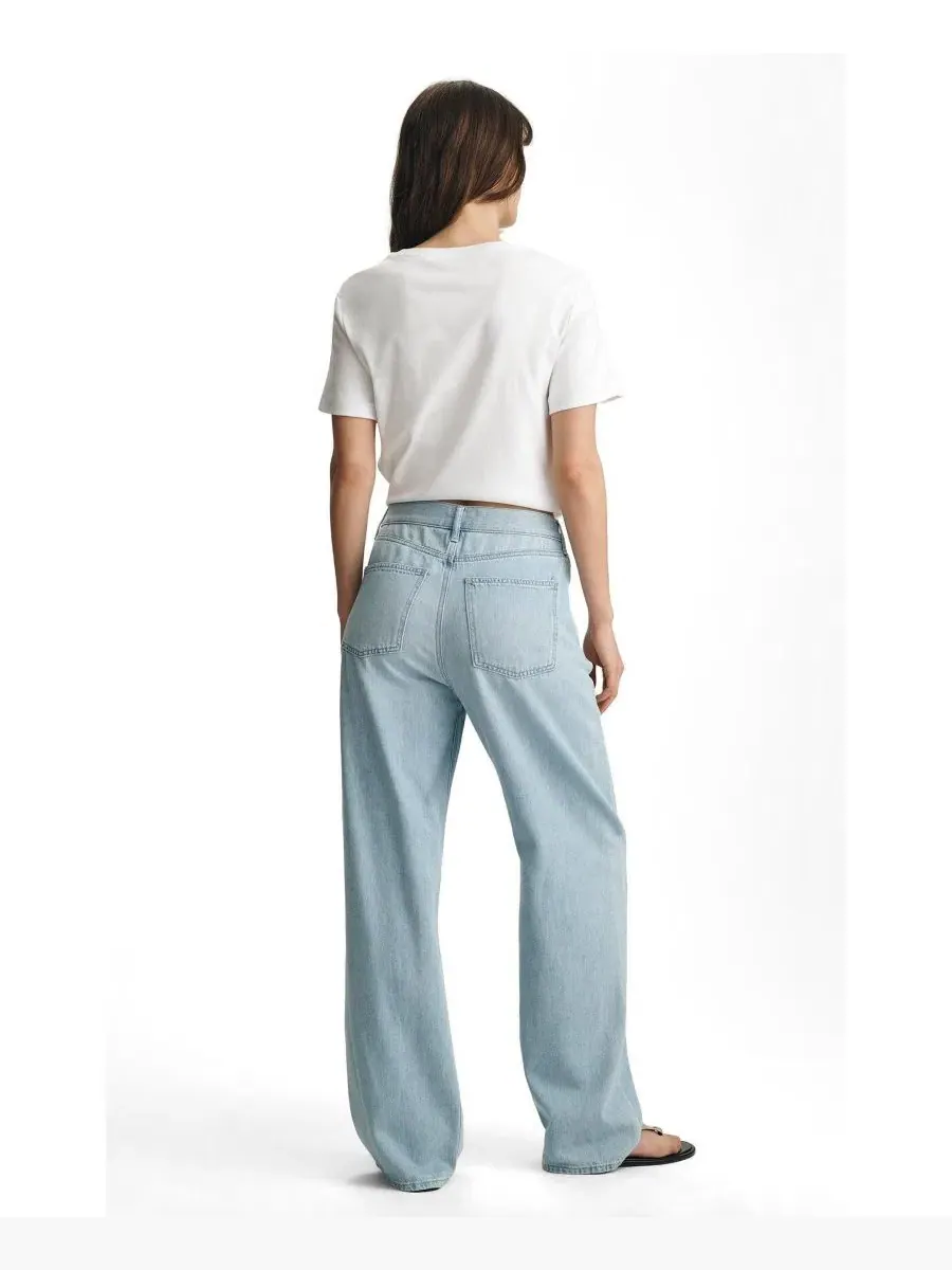 Джинсы с высокой посадкой и широкими штанинами, модель Nella Mavi Jeans — изображение 3 из 6, синий