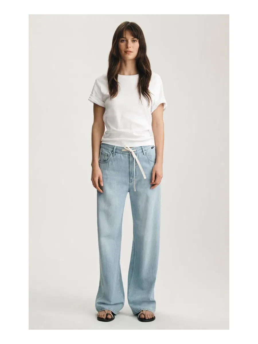 Джинсы с высокой посадкой и широкими штанинами, модель Nella Mavi Jeans — изображение 4 из 6, синий