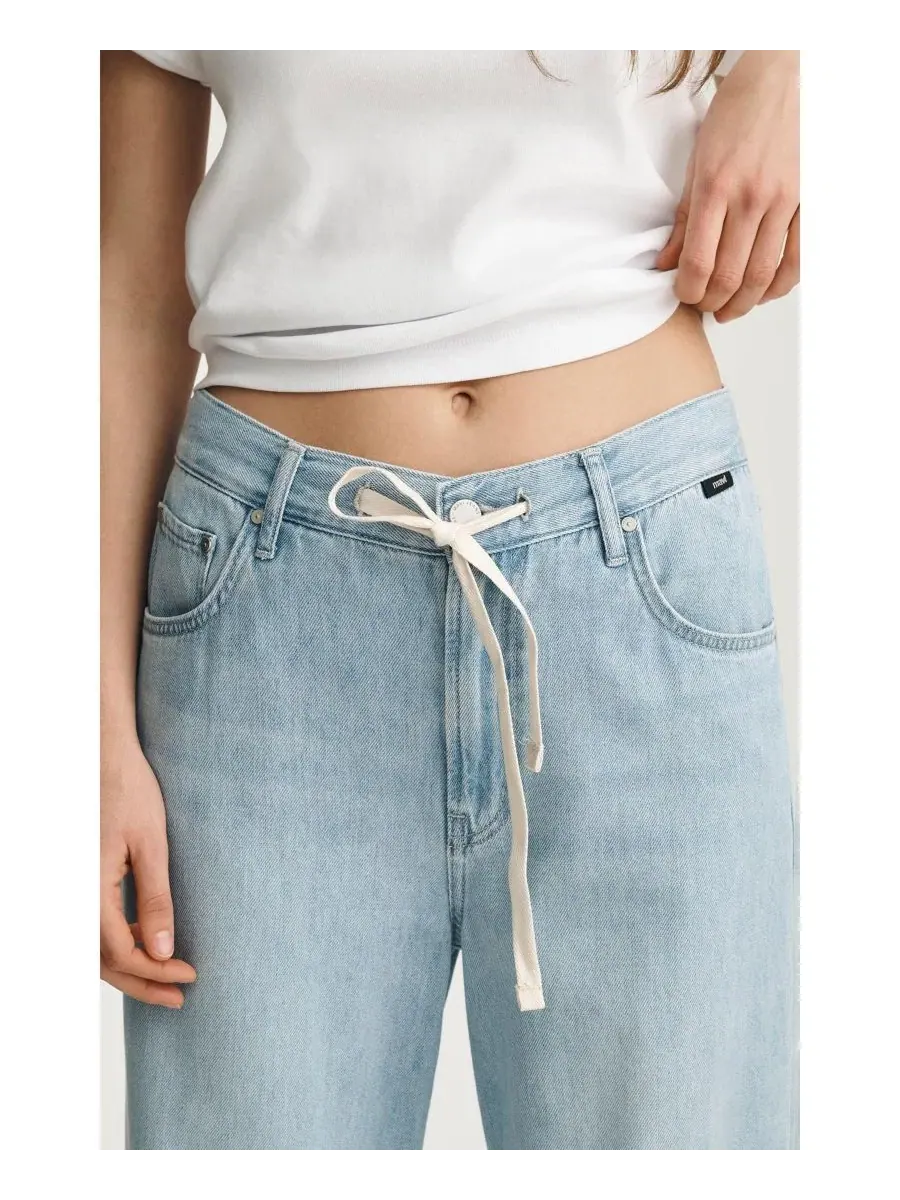 Джинсы с высокой посадкой и широкими штанинами, модель Nella Mavi Jeans — изображение 5 из 6, синий