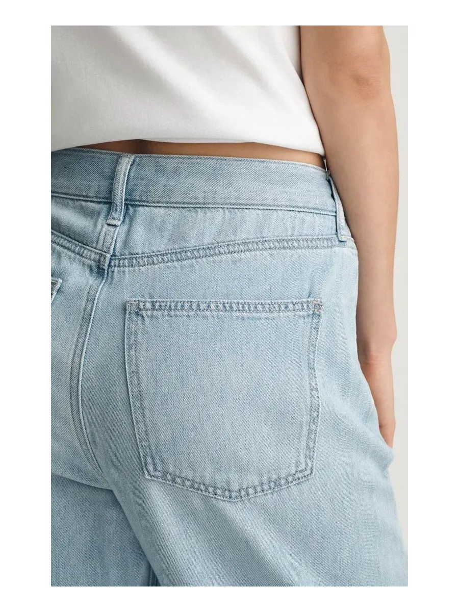 Джинсы с высокой посадкой и широкими штанинами, модель Nella Mavi Jeans — изображение 6 из 6, синий