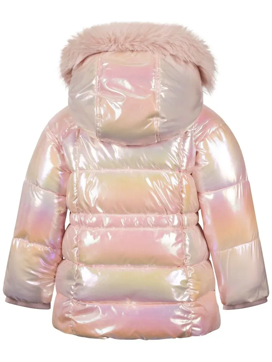 Детское стеганое пальто с капюшоном, длинным рукавом, Shimmer Box Quilt Anorak S Rothschild & CO — изображение 2 из 3