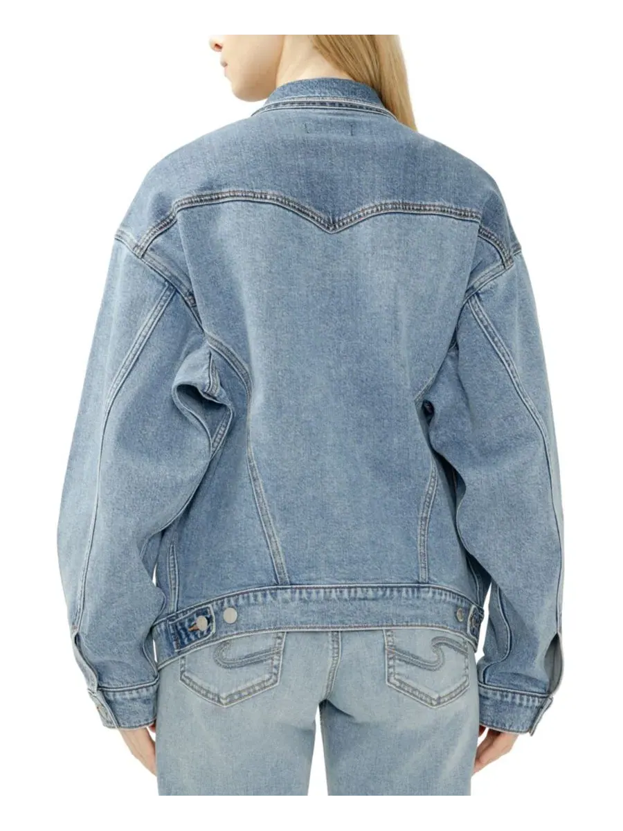 Женская куртка в западном стиле с принтом Silver Jeans Co. — изображение 4 из 5, серебристый