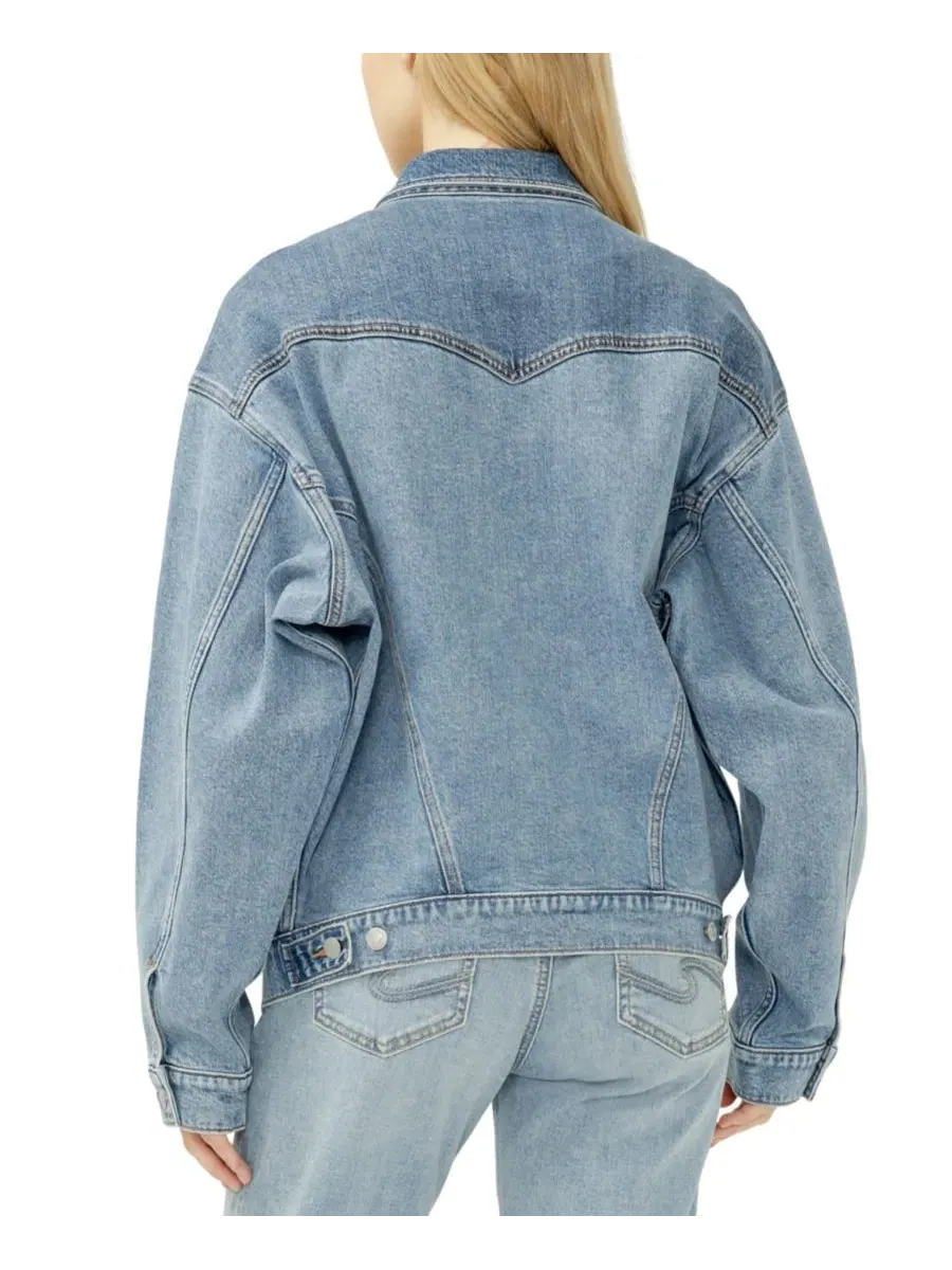 Женская куртка в западном стиле с принтом Silver Jeans Co. — изображение 5 из 5, серебристый